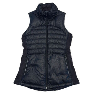 Lululemon Down for it All Vest Womens 8 Black Puffer Down Quilted Zip Pockets